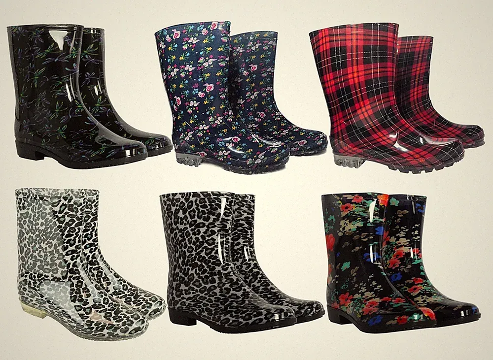 Damen Rutschfest Wasserfest Gummistiefel Leicht Damen Gummistiefel