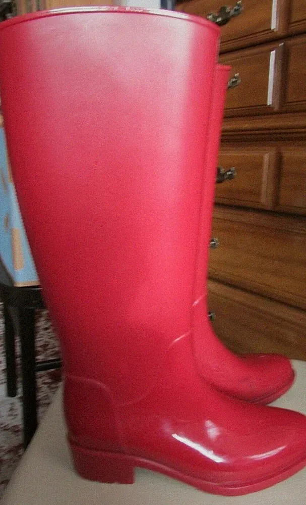 Damen Sam Edelman Rot Regenstiefel Größe 7