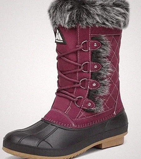 Damen Schneestiefel Warm Gefüttert Winterschuhe Trekking rutschfest Gr. 36