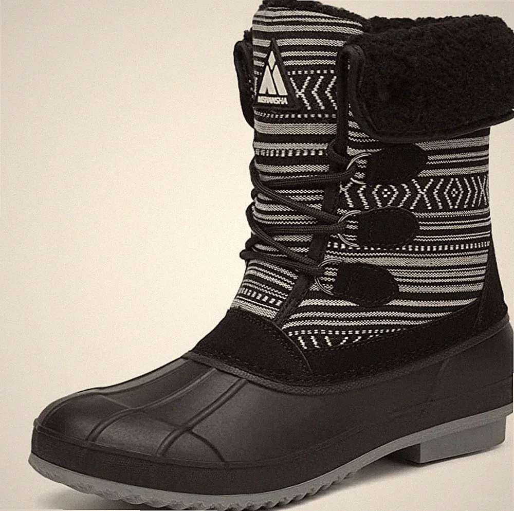 Damen Schneestiefel Warm Gefüttert Winterschuhe Trekking rutschfest Gr. 39