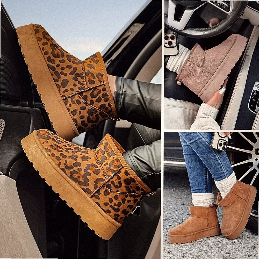 Wildlederimitat Schneestiefel
