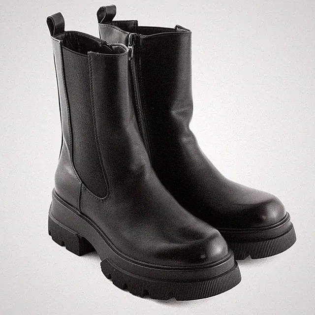 Damen Schuhe Stiefel Stiefeletten Biker Panzer Amphibien Stretch TOOCOOL XG103