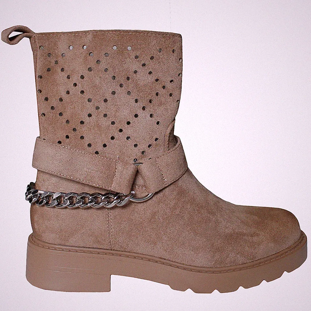Damen Sommer Stiefel Stiefeletten Perforiert Bequeme Schuhe 7929