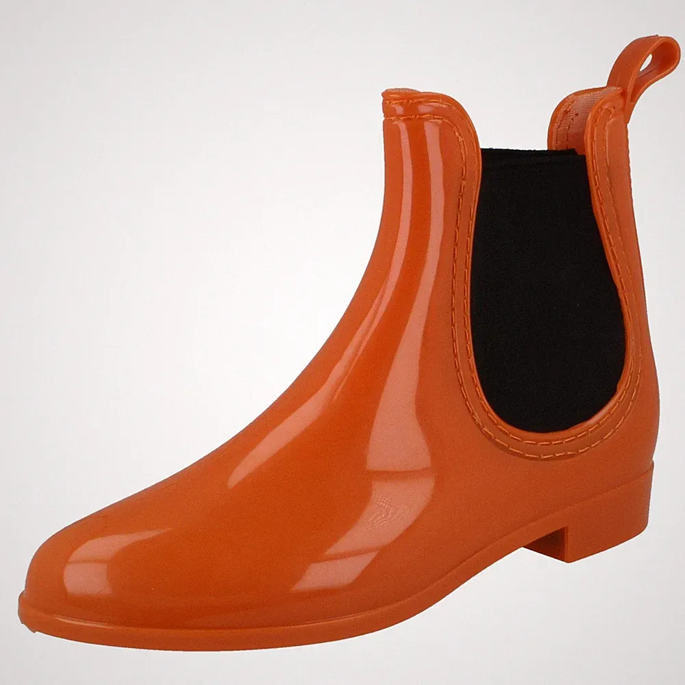 Damen Spot On Flache Slipper Synthetisch Knöchel Gummistiefel X1R211
