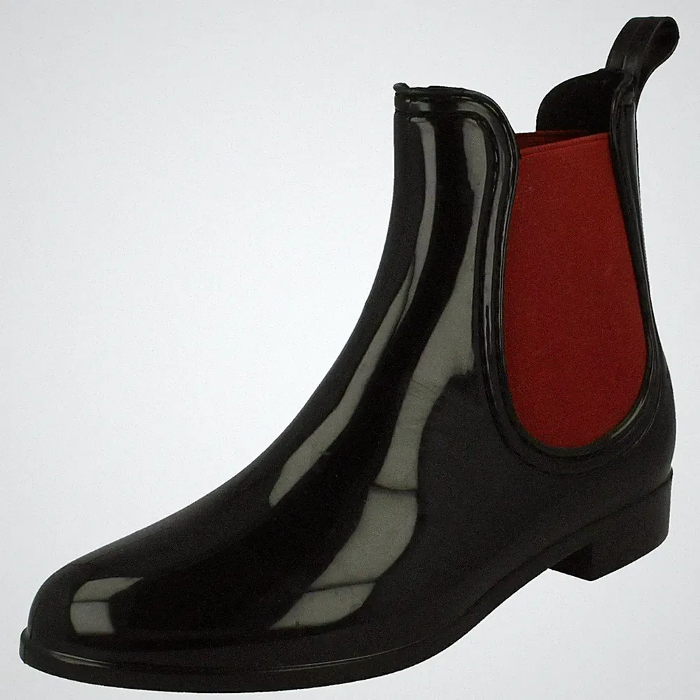 Damen Spot On Kurz Gummistiefel Chelsea Stil - X1R223