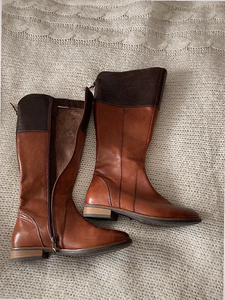 Damen Stiefel, 39 ,Tamaris Leder, Braun, neuwertiger Zustand