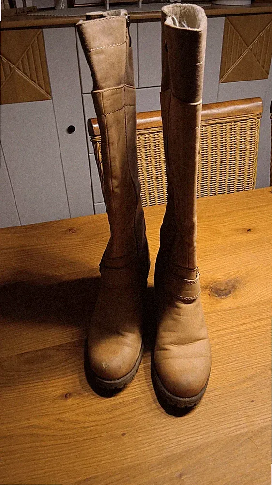 damen stiefel beige 38