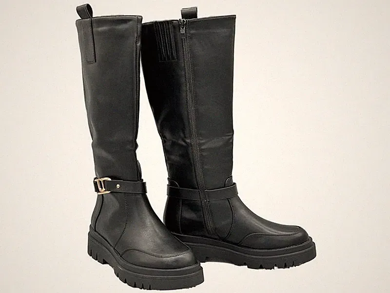Damen Stiefel Boots schwarz Schuhe elegante Biker Stiefelette Gr. 38 #065