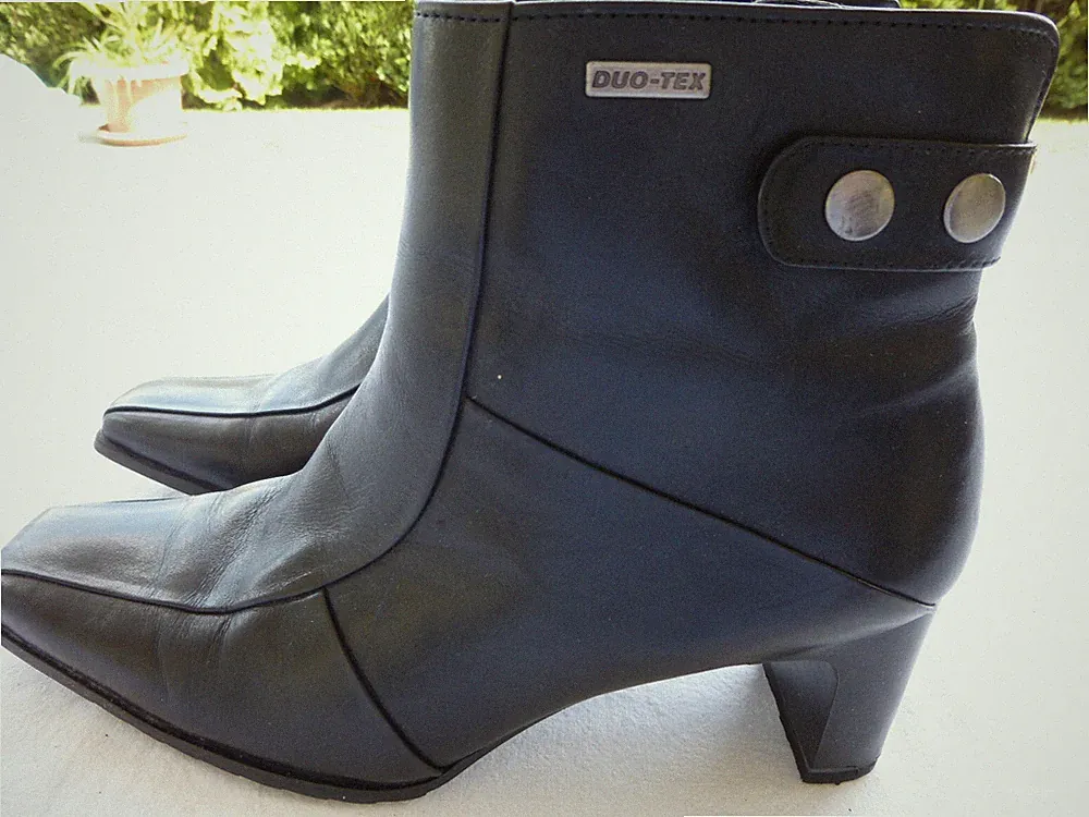 Damen Stiefel Duo Tex, Absatz 6,5 cm, Schwarz, elegant, Gr. 39