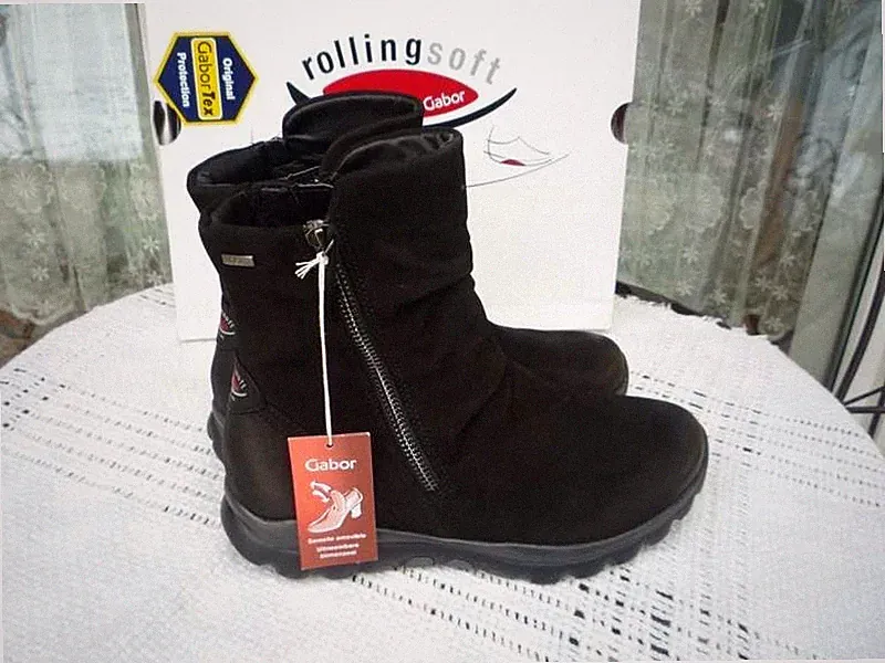 Damen Stiefel Gabor Rolling Soft Tex sensitiv schwarz Gr. 37,5 Neu OVP