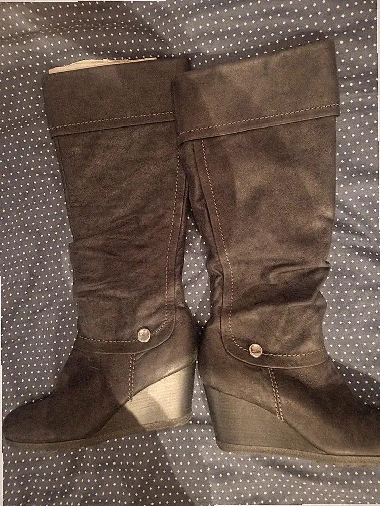 Damen Stiefel Gr. 40 Schwarz
