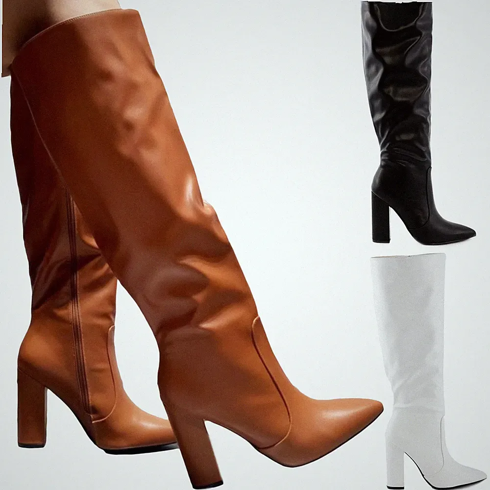 Damen Stiefel Knielangschuhe High Heels Stiefeletten TOOCOOL X8056