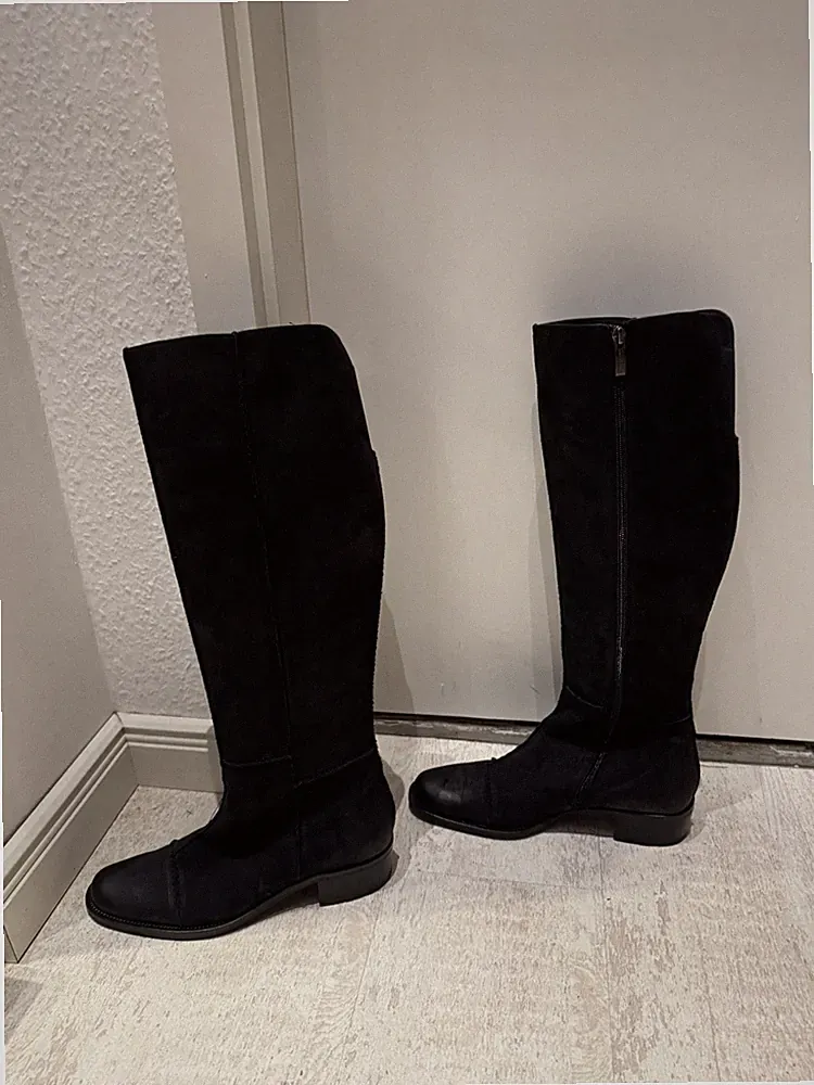 Damen Stiefel Langschaft Schwarz Leder Gr. 37 Paul Green