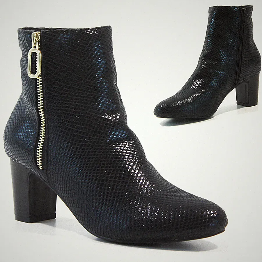 DAMEN STIEFEL MITTELHOHER BLOCKABSATZ REISSVERSCHLUSS SMART CHELSEA KNÖCHEL BIKER COWBOY SCHUHE GRÖSSE