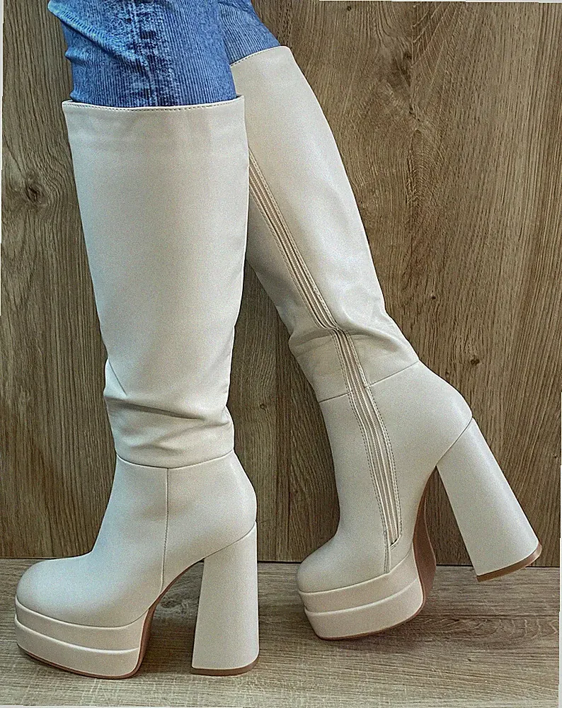 Damen Stiefel Plateau High Heels Boots Absatz NEU BJ11-13