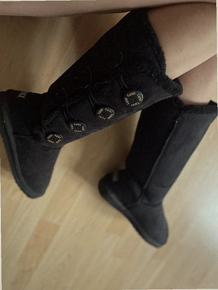 Damen Stiefel Schwarz Größe 38 Warmgefüttert Luxi Boots Schuhe Winter Warm