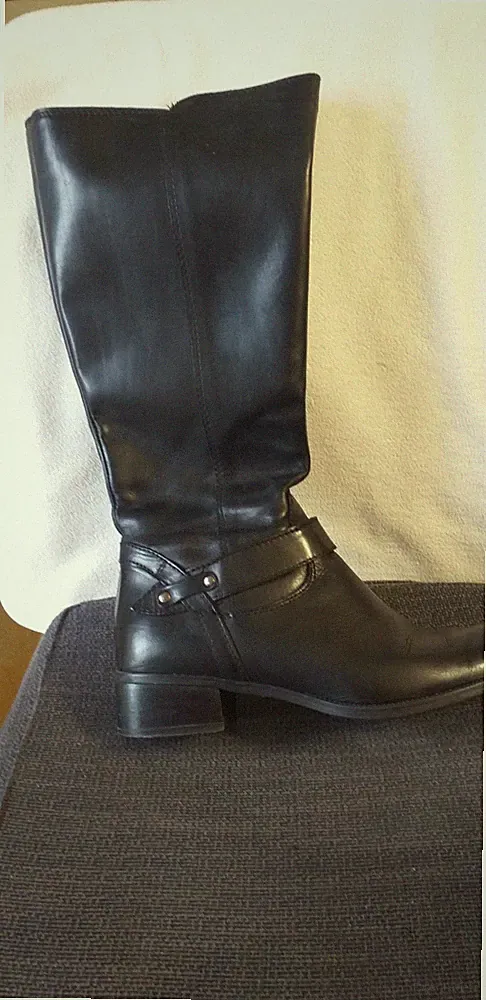 Damen Stiefel Tamaris Schwarz 39 Leder Stiefelette Winter Top Reiterstiefel