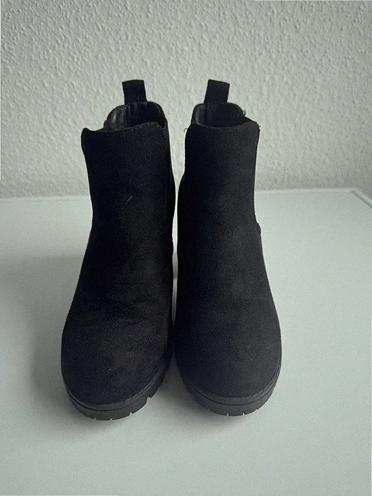 Damen Stiefelette Boots Mit Absatz Gr 36