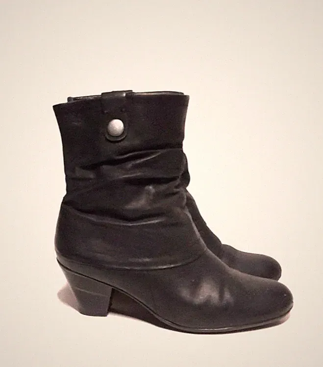 Damen Stiefelette Caprice Gr. 40,5 Stiefel Leder Damenschuhe Boots schwarz