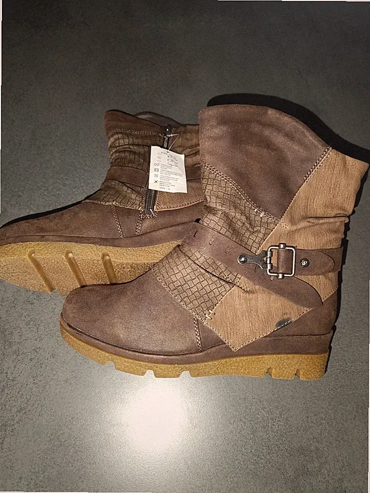 Damen Stiefeletten Boots Braun Größe 37