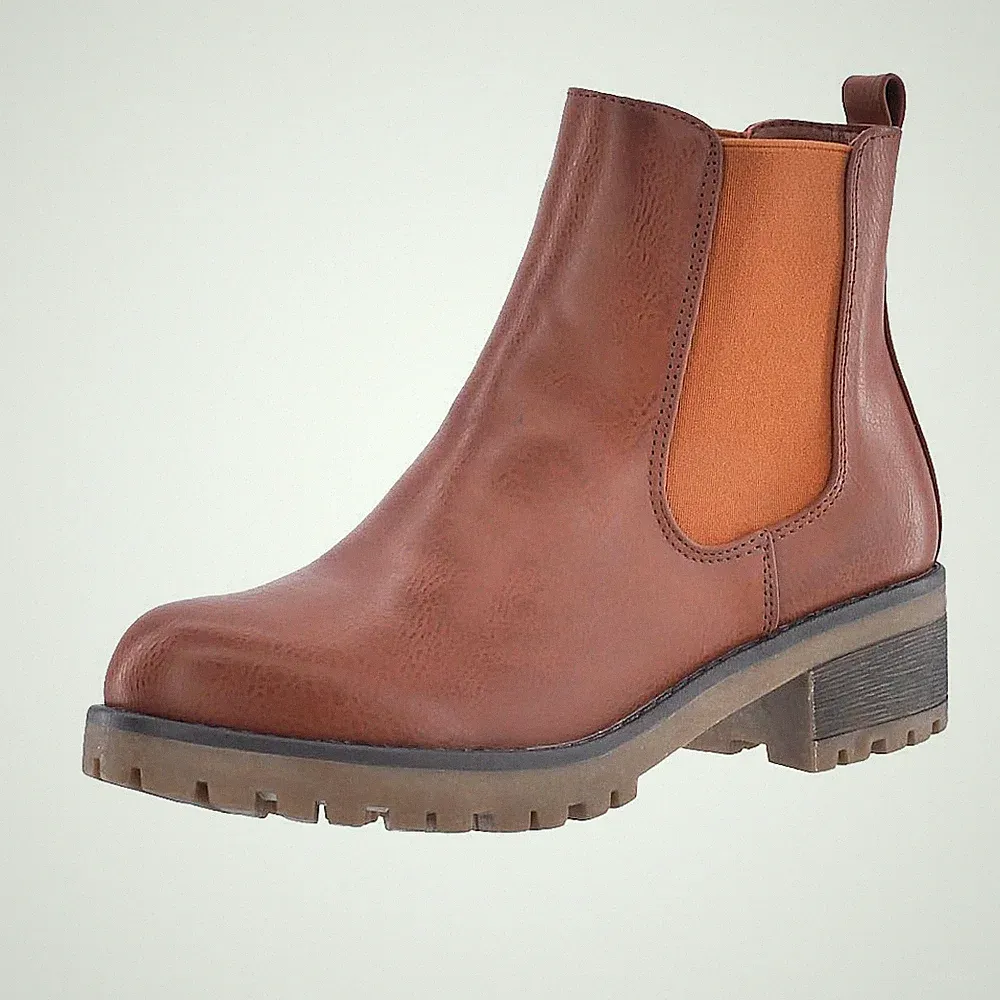 Damen Stiefeletten Chelsea Boots Chunkyrayan S160 Camel36
