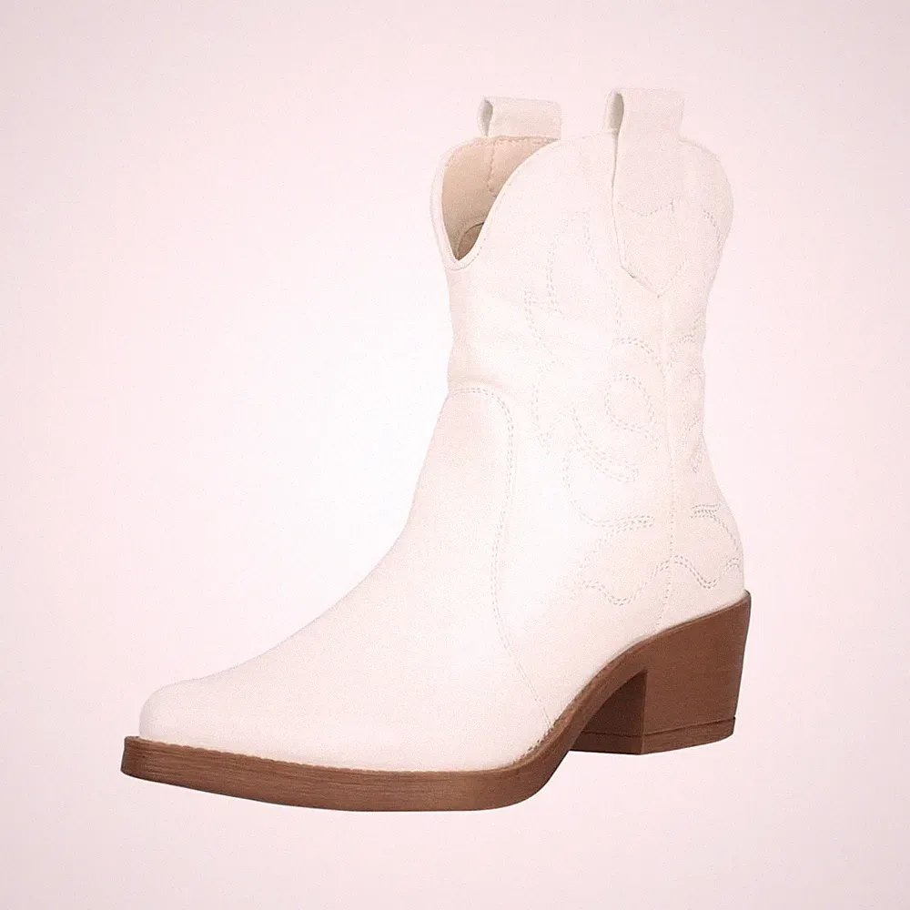 Damen Stiefeletten Cowboy Boots Chunkyrayan 301A31P White PU38