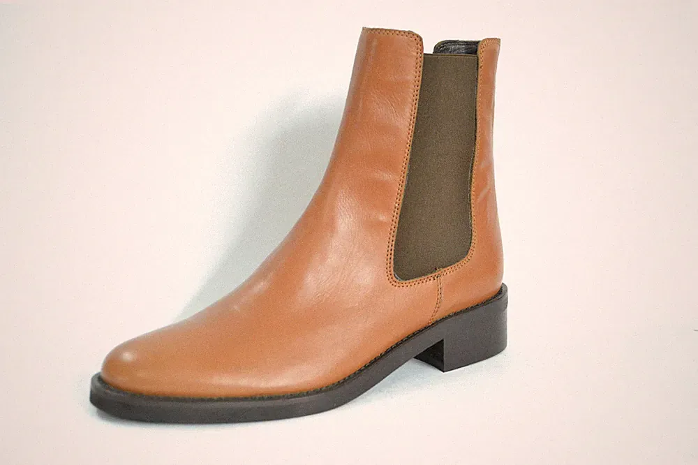 DAMEN STIEFELETTEN ECHT LEDER GUMMISOHLE HANDARBEIT AUCH NACH MASS MADE ITALY