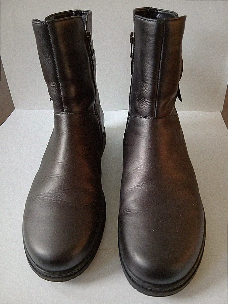 Damen-Stiefeletten, Fa. Gabor, Leder dunkelgrau, Größe 7 1/2, mit Reißverschluss