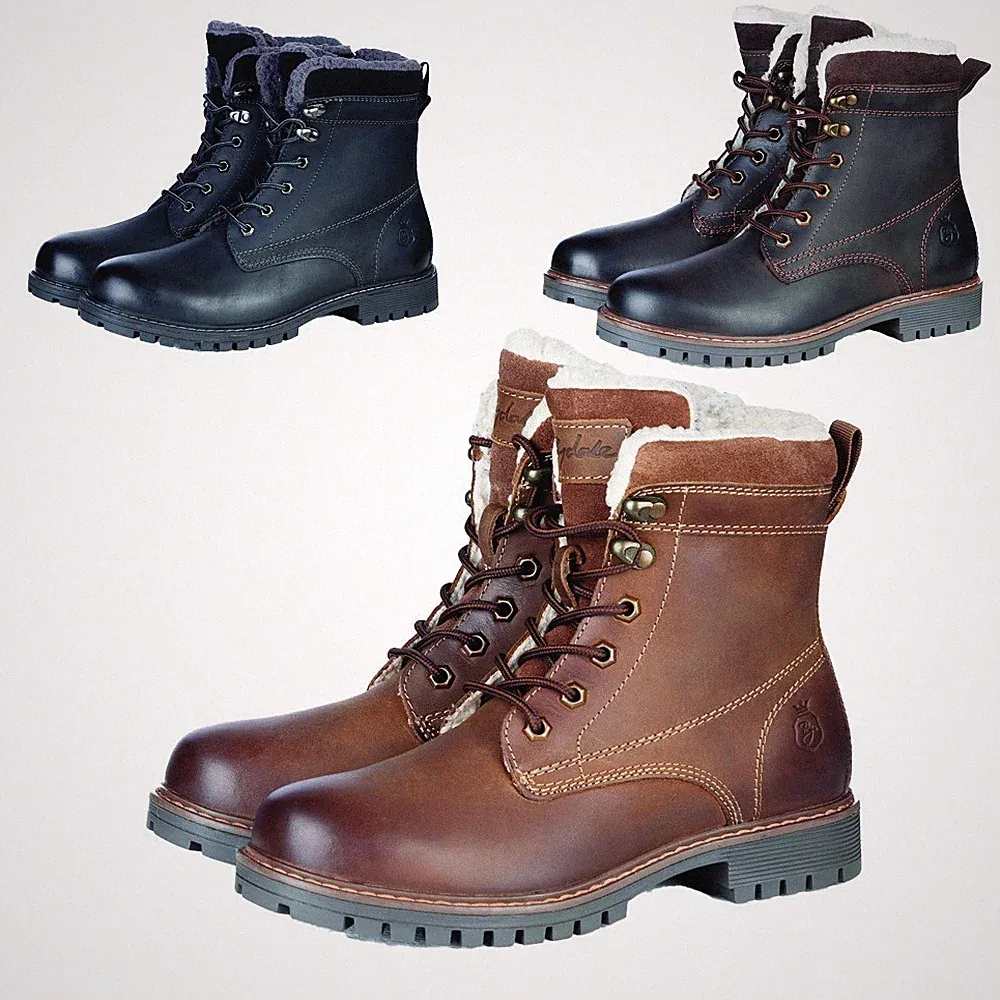 Damen Stiefeletten Fell gefüttert Schnürstiefel Damen Wanderschuhe Rydale 2 Farben