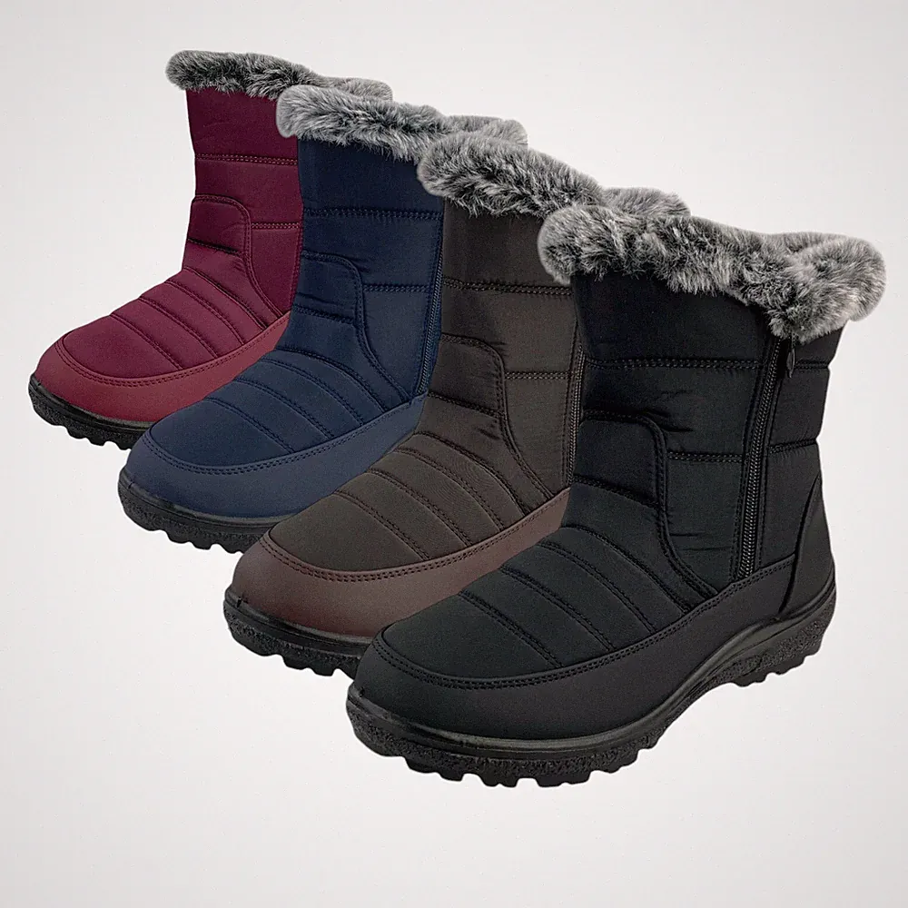 Damen Stiefeletten gefütterte Schneestiefel Boots Warm Winterschuhe NEU 73765