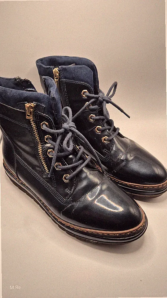 Damen Stiefeletten, Halbschuh,Größe 37, Tamaris, Schwarz/blau