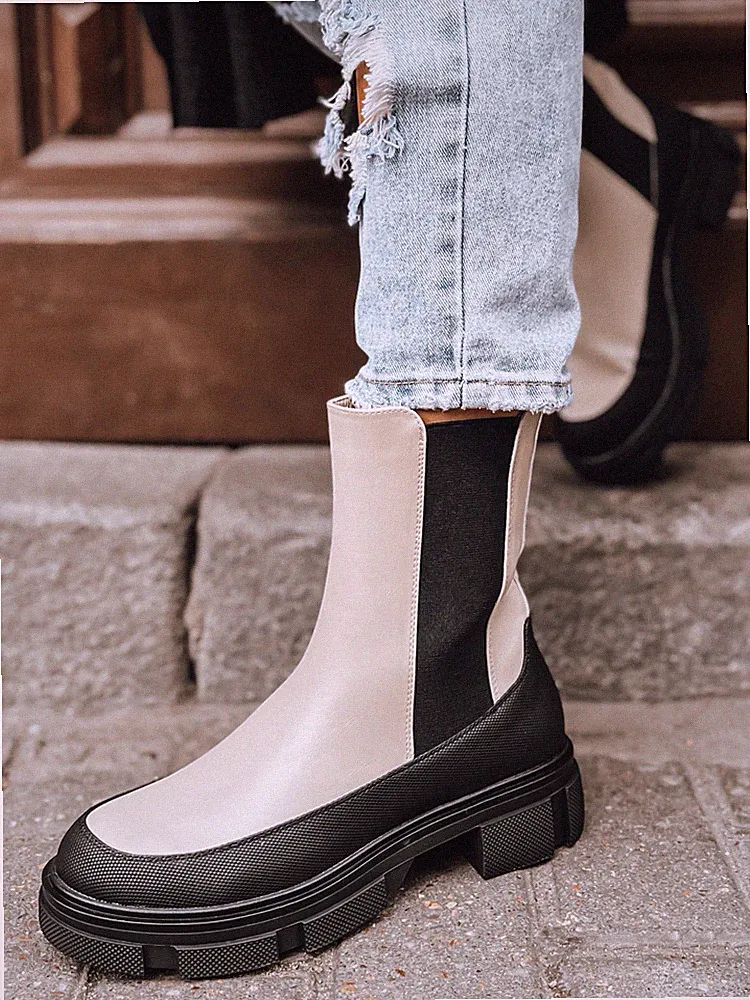 Damen Stiefeletten Kunstleder Boots Stiefel Schlupfstiefel Schuhe DSTREET 36-41