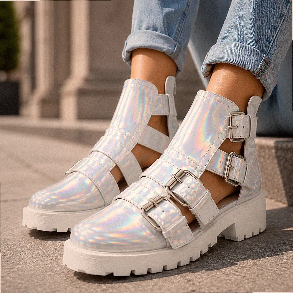 Silber Festivalstiefel