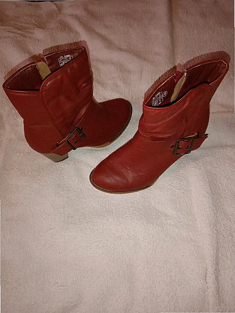 Damen Stiefeletten Rot Gr. 38