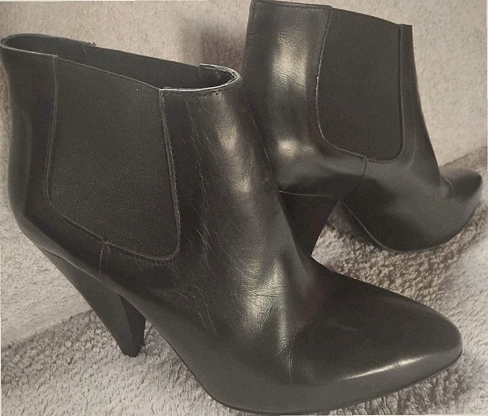Damen Stiefeletten, schwarz, Pumps, Größe 40, 1 x Getragen