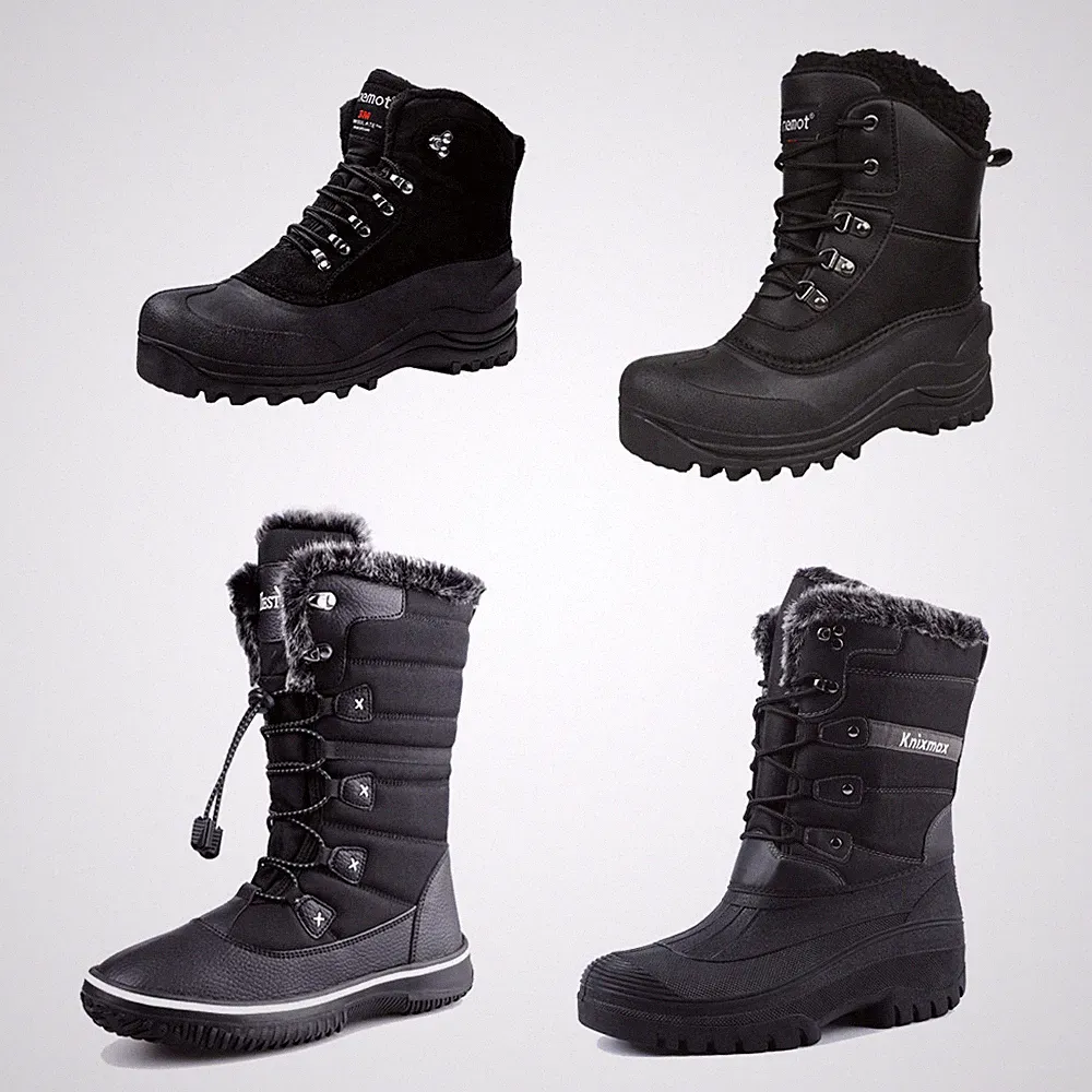 Damen Stiefeletten Stiefel Boots Winterschuhe Gefütterte Schuhe Schnür-Booty