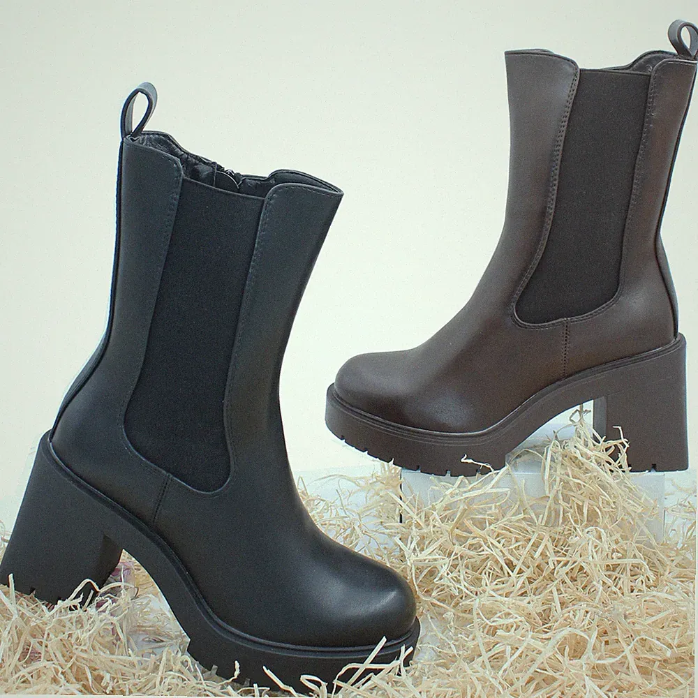 Damen Stiefeletten Stiefel Schuhe Biker Boots Bequem Plateau 6629