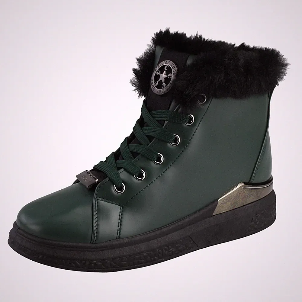 Damen Stiefeletten Winter Sneaker High Warm Gefütterte Freizeit Schuhe Boots