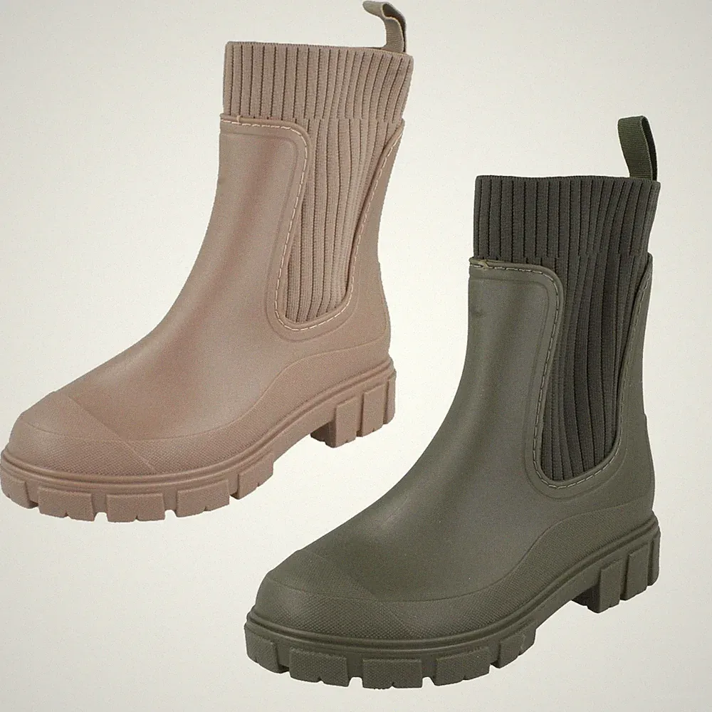 Damen Taurus Kurz Gummistiefel mit Stretch Seiten Verkleidung 'Moorwalk'