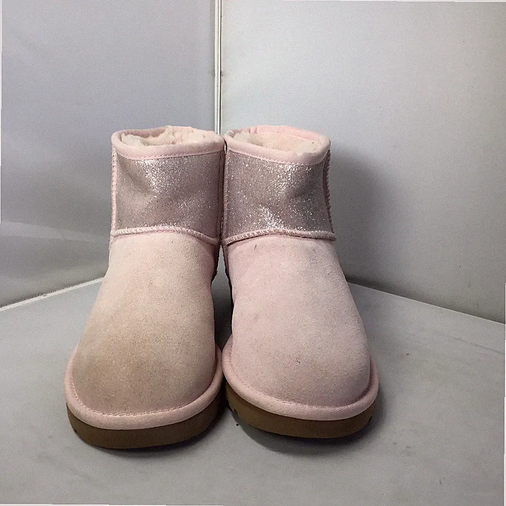 Damen UGG Classic Mini Sparkle Damen Stiefeletten Rosa Größe UK 5