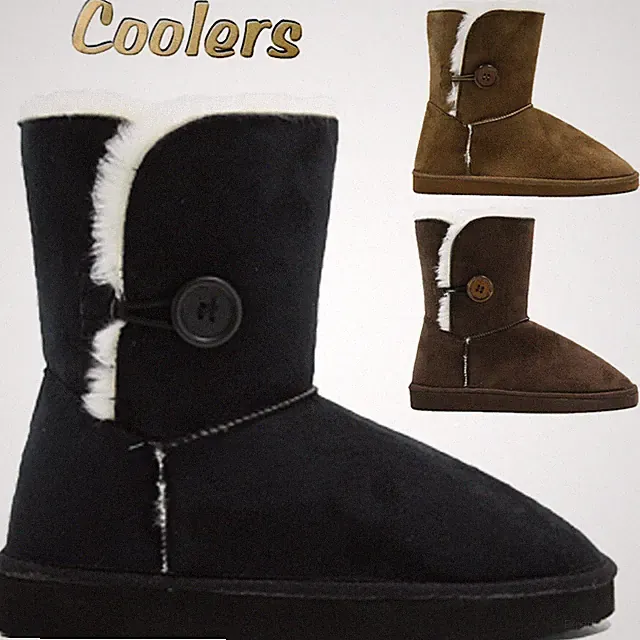 DAMEN WARM WINTER KUSCHELIG SCHNEE THERMO FELL GEFÜTTERT STIEFELETTEN FLACH BOOTIES STIEFEL GRÖSSE