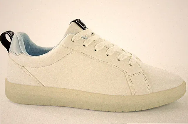 Damen Weiß Mode Turnschuhe Fabulous Fabs Freizeit Schnürschuhe Komfort Schuhe Sneaker
