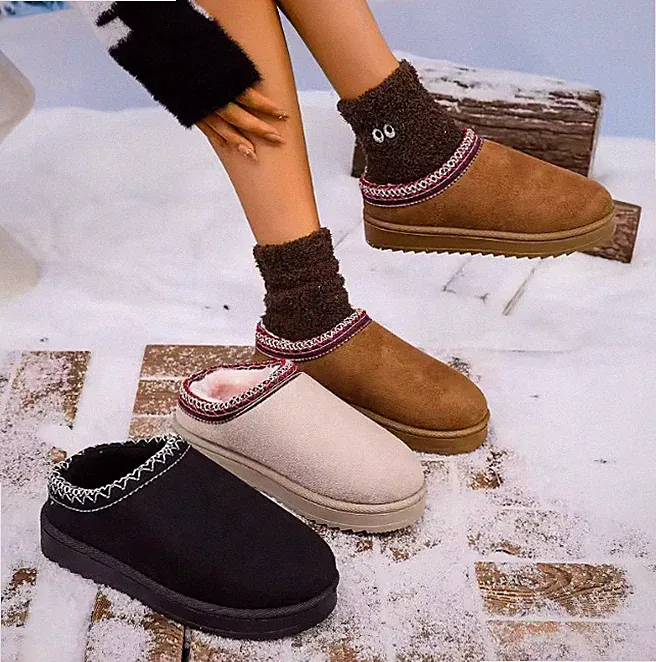 Damen Winter Schneestiefel Warm Plüsch Slip On