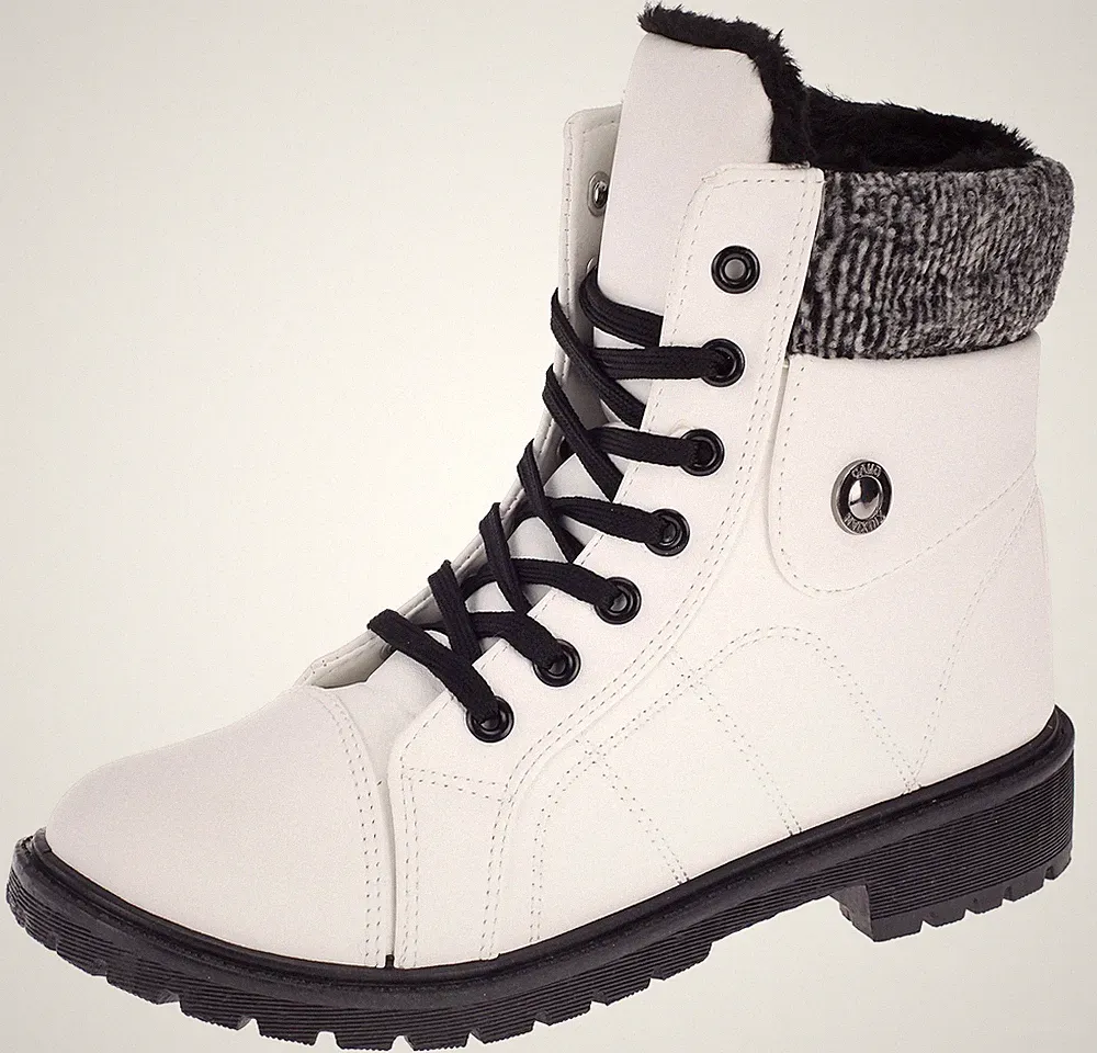 Damen Winterboots Stiefeletten Schnürboots Winterstiefel Gefüttert Winterschuhe