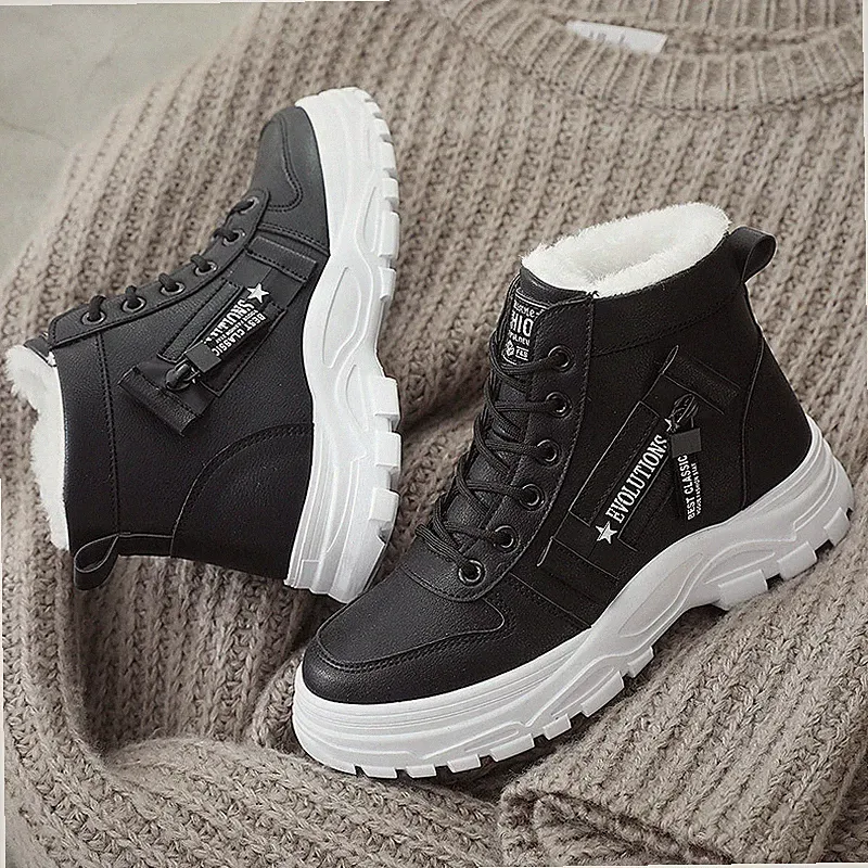Damen Winterschuhe Stiefel Boots Stiefelletten Booty Gefüttert Sneakers Boots