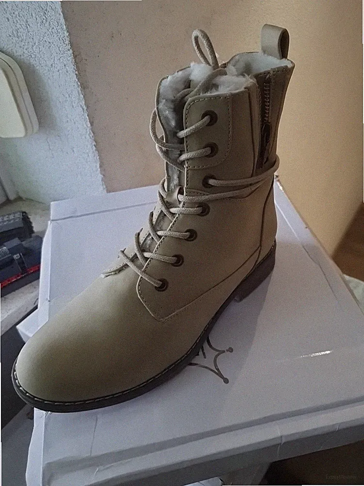 Damen WINTERSCHUHE STIEFEL GRÖßE 38 Neu Beige