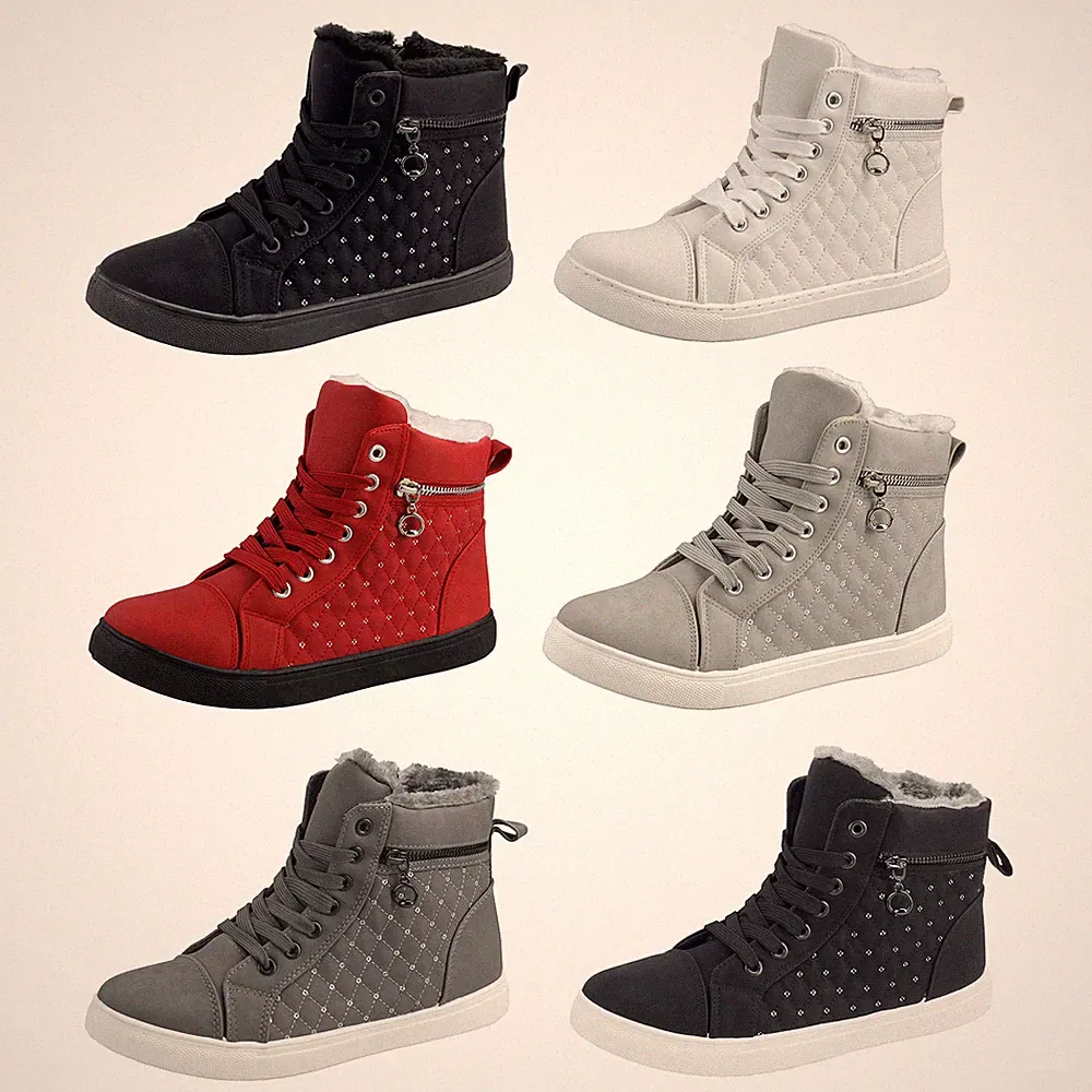 Damen Wintersneaker Winter Stiefeletten Winterboots Gefüttert Warm Sneaker 38-42