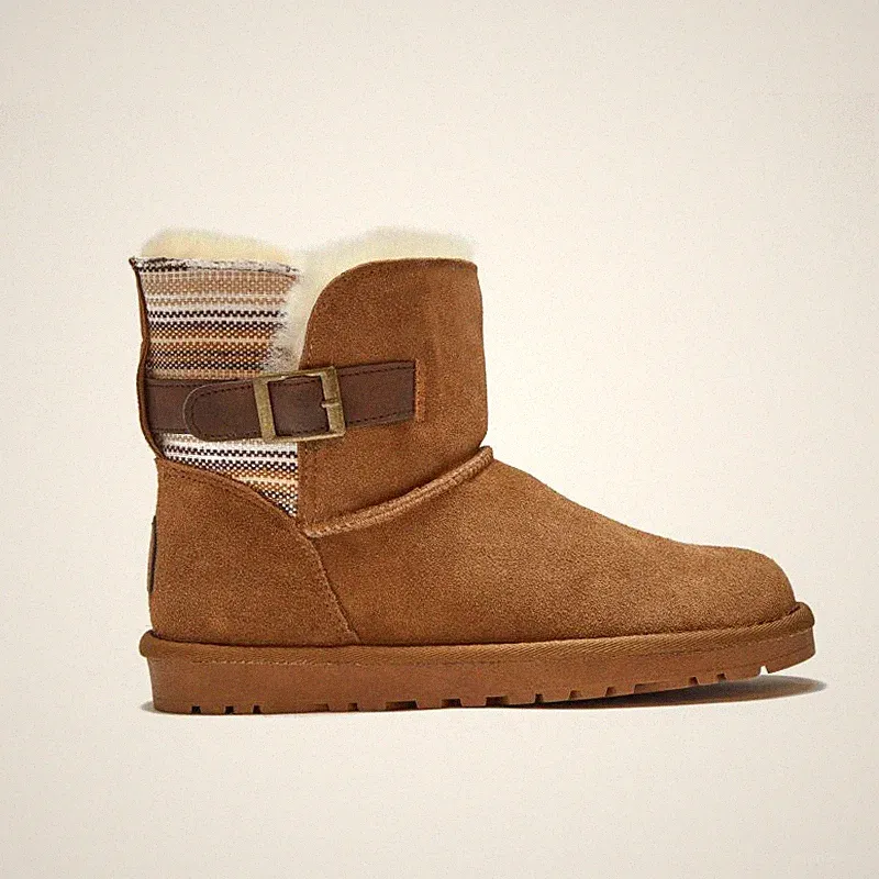 Damen Winterstiefel Lammfell Boots "Meine" Cognac