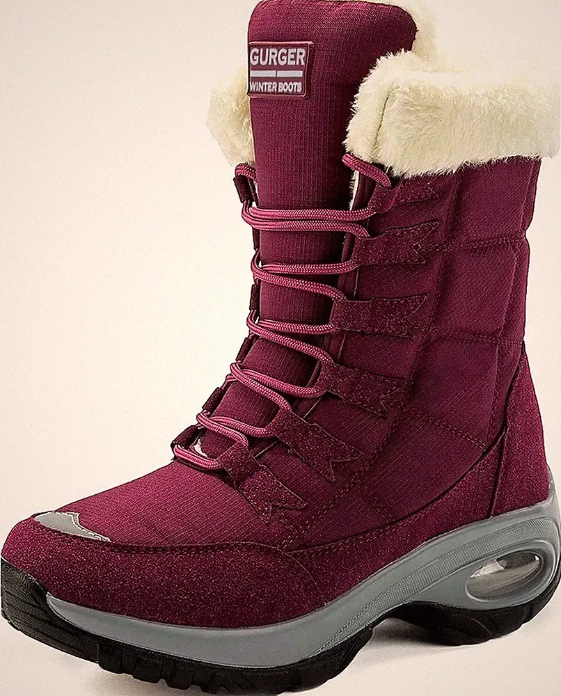 Damen Winterstiefel Nylon Schneestiefel Gr. 34-42