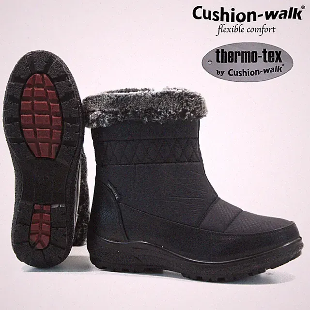 DAMEN WINTERSTIEFEL SCHNEE THERMO TEX WARM THERMO SKI VOLLFELL RUTSCHFESTER KNÖCHEL NEU